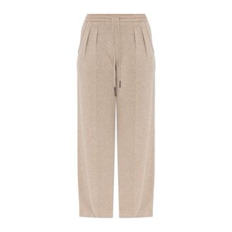 Max Mara Pantalones de Lana Funale - Trousers - Mujer - Beige - S