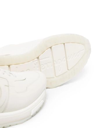 Ferragamo Leather Low-Top Sneaker - White