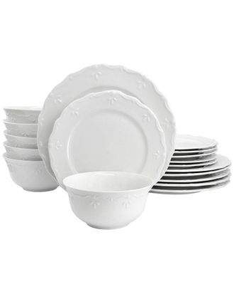Elama Henryi 18Pc Porcelain Dinnerware Set