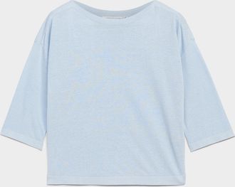 Contemporaine Womens Loose boat-neck linen-blend boxy-fit sweater