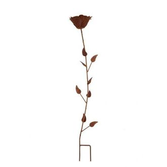 OEM Soporte De Metal Corten Con Forma De Rosa, Decoraci&oacute;n R&uacute;stica Para Jard&iacute;n O Terraza