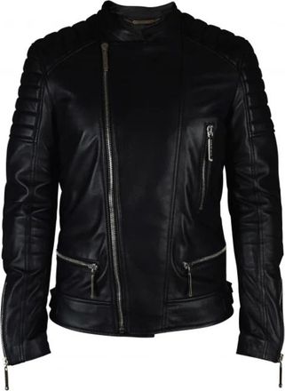 Philipp Plein Leer - Heren - Leren en Su&egrave;de Jassen - Zwart - XL - Leer - Jassen