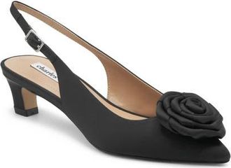 Charles by Charles David Aleph Slingback Pointed Toe Kitten Heel Pump in Black at Nordstrom, Size 9.5