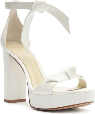 Alexandre Birman Mabeleh Ankle Strap Platform Sandal in White at Nordstrom, Size 8.5