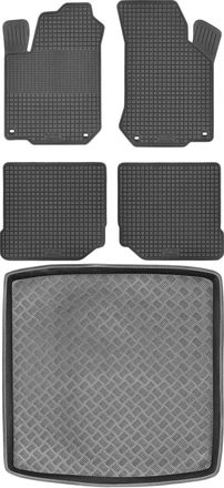 OEM Volkswagen Golf Iv Kombi De 1999-2003 Set - Alfombrillas De Goma Para Coche + Alfombrilla Para Maletero