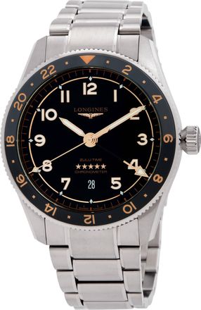 Longines Spirit Zulu Time Automatic Black Dial Mens Watch L38124506