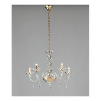 Netlighting RIFLESSO 5 Light Chandeliers Gold Crystal 70x53cm | Size: 70x53 cm
