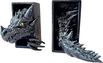 OEM 2 Serre-livres Dragon 3d D&eacute;tachables Pour D&eacute;coration Fantaisie Entre Livres Ou Sur &Eacute;tag&egrave;re