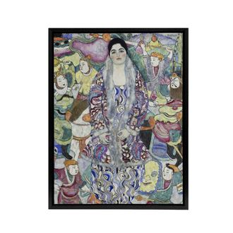 Artery8 Portrait of Friederike Maria Beer Framed Canvas Wall Art Print Klimt | Size: W24 x H32