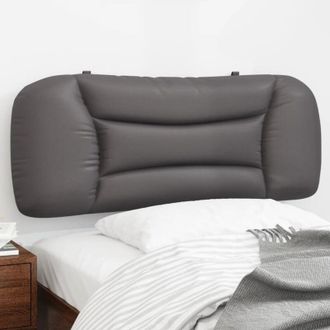 vidaXL Cabecero De Cama Acolchado Cuero Sint&eacute;tico Gris 100 Cm Vidaxl