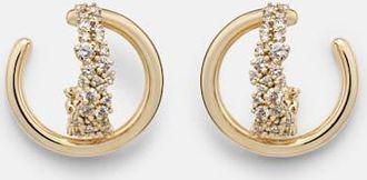 Ananya Scatter Double 18kt gold earrings with diamonds