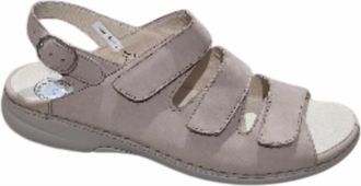 Waldl&auml;ufer Womens Gunna Sandal In Beige Nubuck