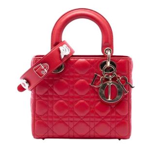Dior Pre-owned Lady Handbag - Dames - Pre-owned - Rood - Maat: ONE Size Leer