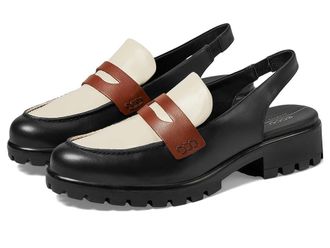 Ecco Modtray Sling Back Penny Loafer Womens Flat Shoes Night Sky/Limestone/Mink : EU 41 (US Womens 10-10.5) M, Leather