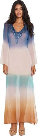 Calypso St. Barth Ophelia Dress in Multi - Sunset Ombre at Nordstrom, Size X-Small