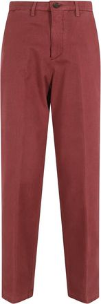 BRIGLIA 1949 Bruine Slim Fit Modal Broek - Dames - Straight fit broeken - Roze - M - Broeken
