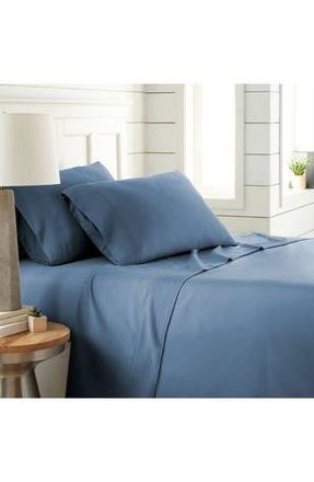 Southshore Fine Linens Premium Collection Pleated Extra Deep Pocket Sheet Set in Coronet Blue at Nordstrom Rack, Size California King