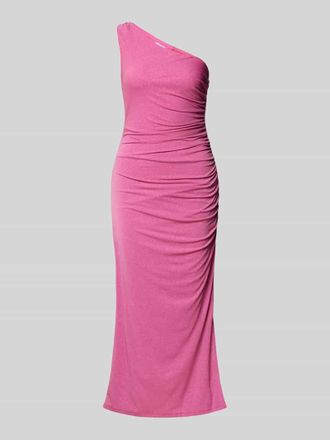 Jake*s Cocktailkleid mit One-Shoulder-Tr&auml;ger in Pink Melange, Gr&ouml;&szlig;e 48