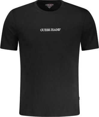 Guess Korte Mouw Slim Fit Katoenen T-shirt - Heren - T-shirts - Zwart - XS - Katoen - Tops