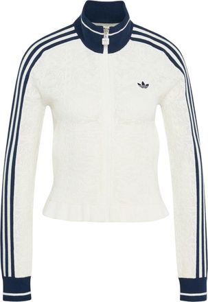 adidas (WMNS) adidas Originals Sports Track Top Asia Sizing Off White Night Indigo KX6899