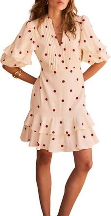 Mint Velvet Polka Dot Mini Dress in Red at Nordstrom, Size 12