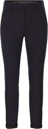 Dondup Gaubert Broeken - Dames - Slim Fit Broeken - Blauw - W32 - Wol - Broeken