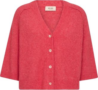 Mos Mosh Gebreide kleding - Dames - Vesten - Roze - XL - Truien & Vesten