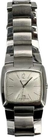 Gucci Pre-owned Watches, male, Gray, Size: ONE SIZE Pre-owned 8500m Stainless Steel Watch