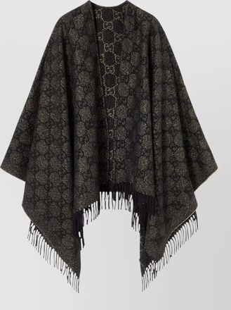 Gucci oversized poncho scarf all over pattern