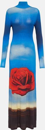 Paco Rabanne Printed jersey maxi dress