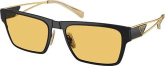 Prada PR 71ZS 1AB0B7 Mens Sunglasses Black Size 56
