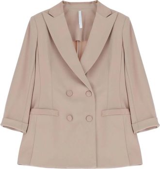 Imperial Giacca Doppio Petto - Dames - Blazers - Roze - L - Leer - Jassen
