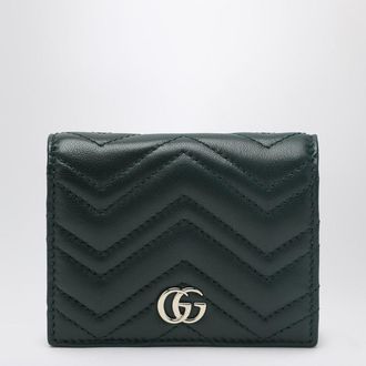 Gucci Small Gg Marmont Wallet In Green