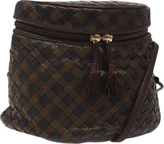 Bottega Veneta Tweedehands leren schoudertassen - Dames - Vintage Schoudertas - Bruin - ONE Size - Vintage