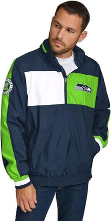 Tommy Hilfiger Mens Tommy Hilfiger College Navy Seattle Seahawks Gael Lightweight Half-Zip Pullover Hoodie Jacket at Nordstrom, Size X-Large