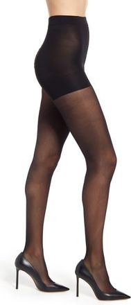 Swedish Stockings Moa Control Top Semi Opaque Tights in Black at Nordstrom, Size X-Large