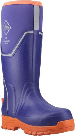 The Original Muck Boot Company Grit S5 Rubber WoMens Blue/Orange Wellington - Size UK 6