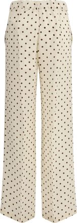P.A.R.O.S.H. Womens Polka-Dot Pants Fantasia Panna Silk Trousers