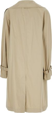 Toteme Womens Trench Coat Cotton Beige