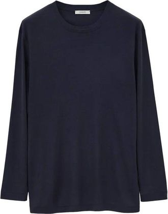 Christophe Lemaire Black Silk Mens T-Shirt