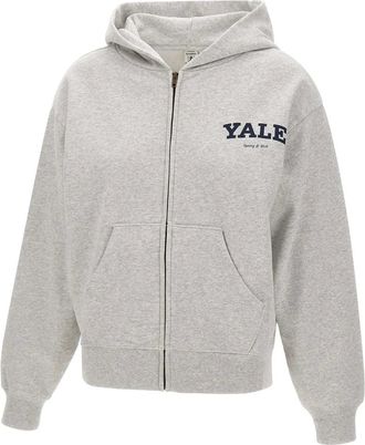 Sporty & Rich Zip-throughs, female, Gray, Size: XS Yale Classic Zip Hoodie