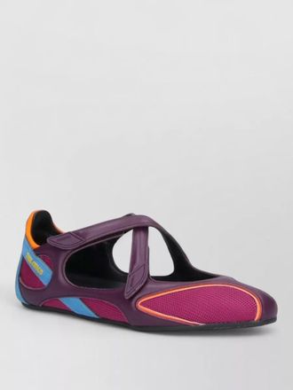 The Attico ballet sneakers strap detail mesh panels