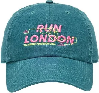 New Balance Unisex London Marathon Cotton 6 Panel in Green Nylon, size OSZ