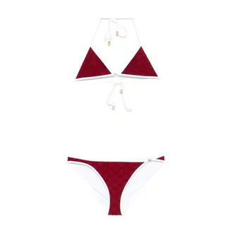 Gucci Bikinis, female, Red, XS, Bordeaux Sea Clothing Bikini Set