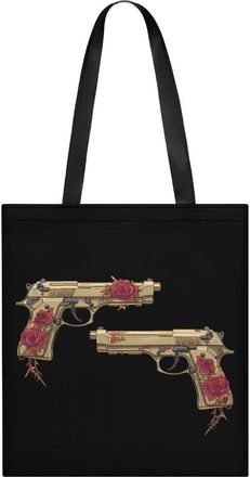 Generic Guns Roses Tote Bag for Women Men Shoulder Bags Purses Pouch Handbags