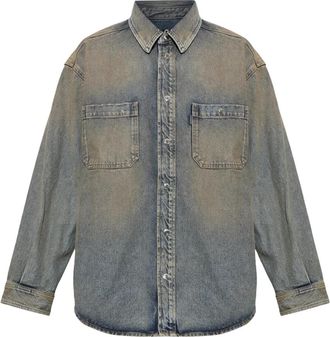 Haikure Nelson Denim Shirt - Heren - Spijkeroverhemden - Grijs - L - Denim - Overhemden