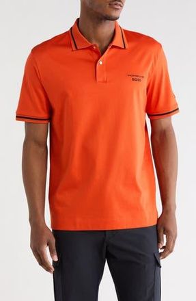 BOSS Parris Solid Cotton Polo in Dark Orange at Nordstrom Rack, Size Xx-Large