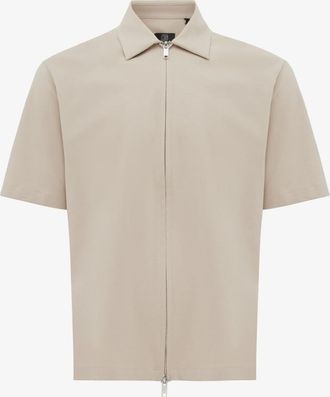 Genti Relaxed Fit Overshirt | Beige