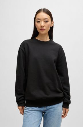 Boss Orange by Hugo Boss Sweatshirt BOSS ORANGE We__Dye, Herren, Gr. M, schwarz (schwarz001), Sweatware, Obermaterial: 100% Baumwolle, unifarben, relaxed fit, Rundhals, B&uuml;ndch