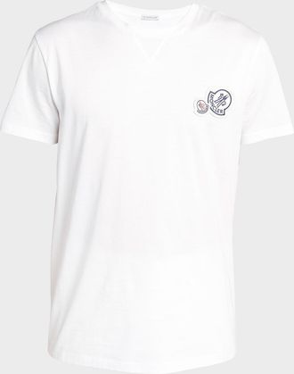 Moncler Mens Double Logo Cotton Jersey T-Shirt
